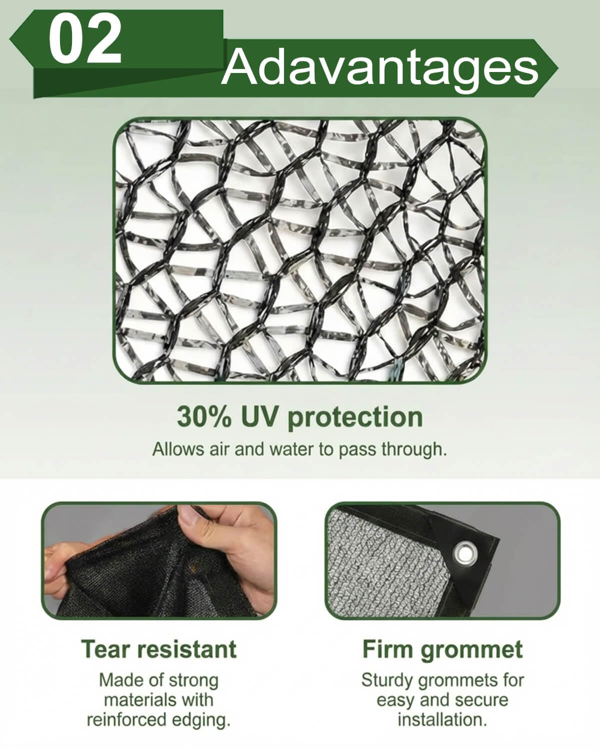 Vensovo sunblock shade net greenhouse setup illustrates breathable design.