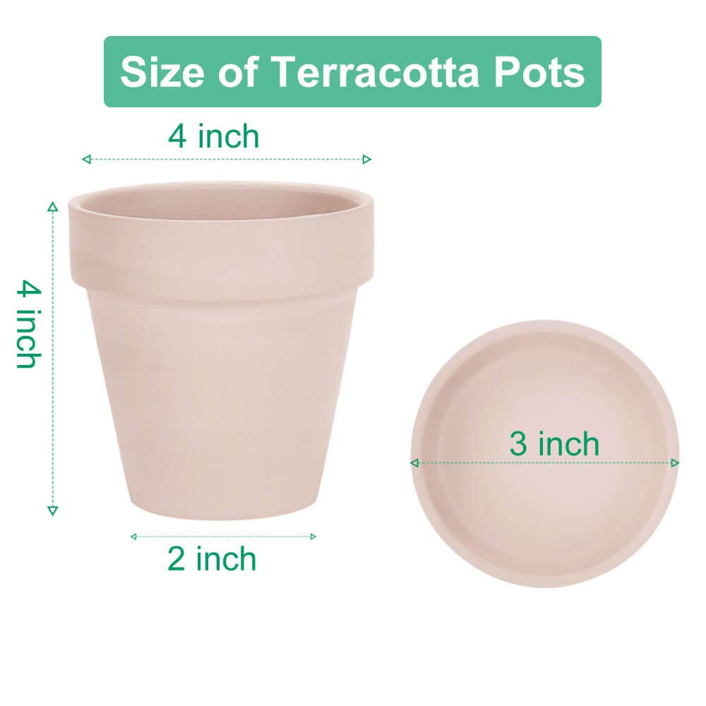 Vensovo pink terracotta pot with saucer, compact for windowsill decor.
