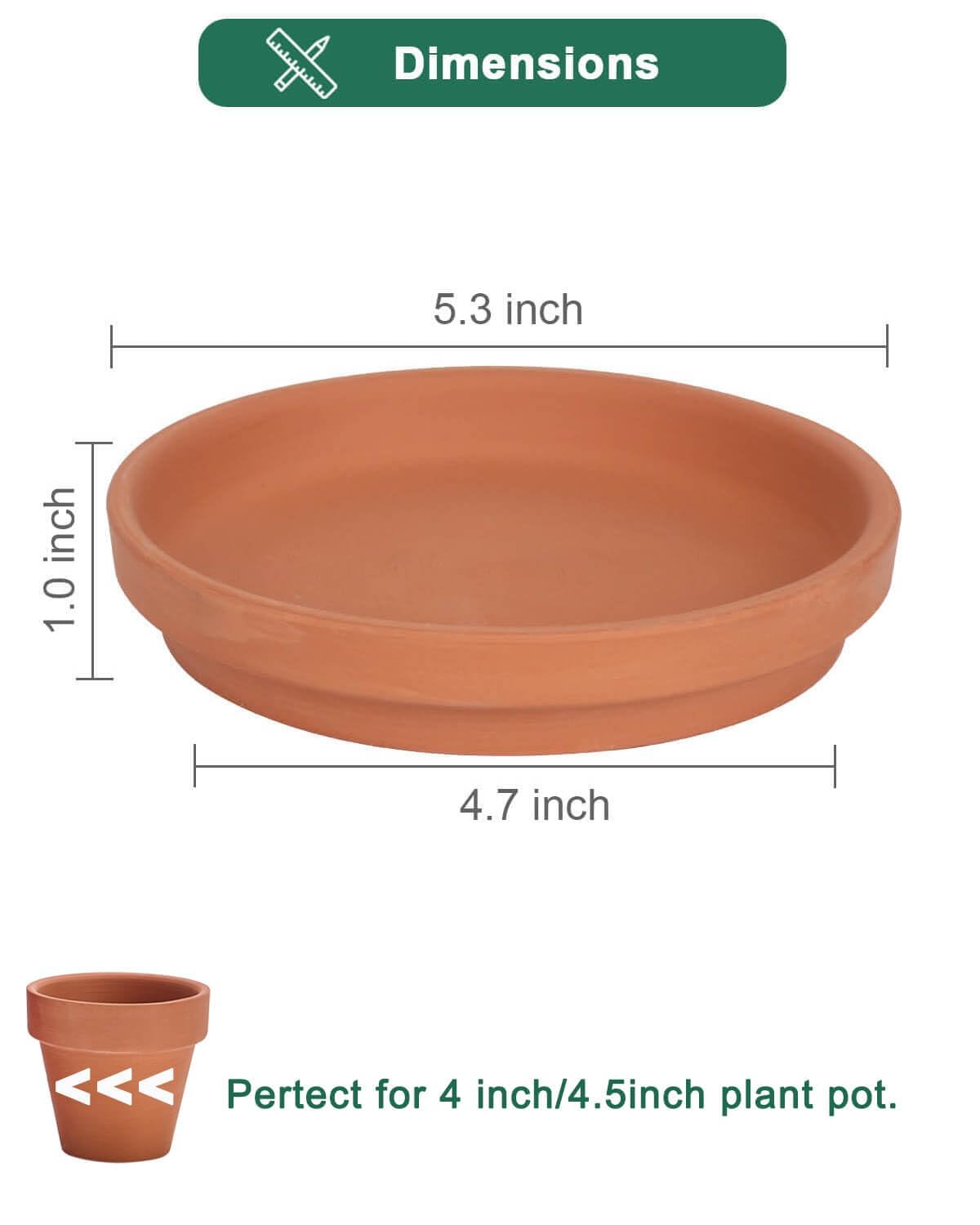 Vensovo saucers set assembled for 4-5 inch pots on a clean indoor-outdoor surface.
