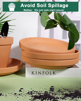 Vensovo 9-inch saucer raised edge catches drips and spills.