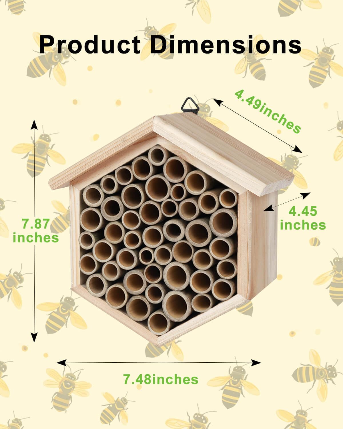 vensovo carpenter bee house installed outdoors supports garden pollination