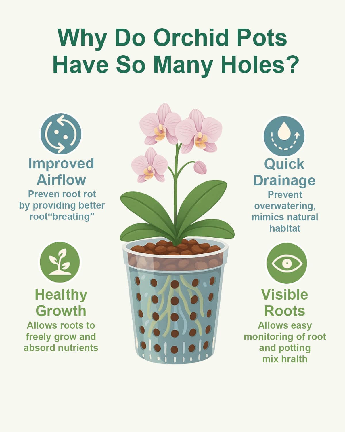 vensovo clay orchid pot ideal for repotting and orchid care