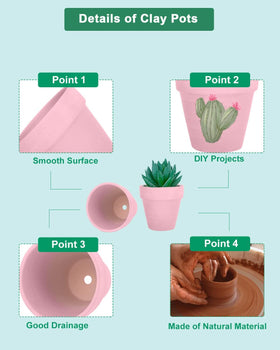 Vensovo durable terracotta pot set with crack resistance