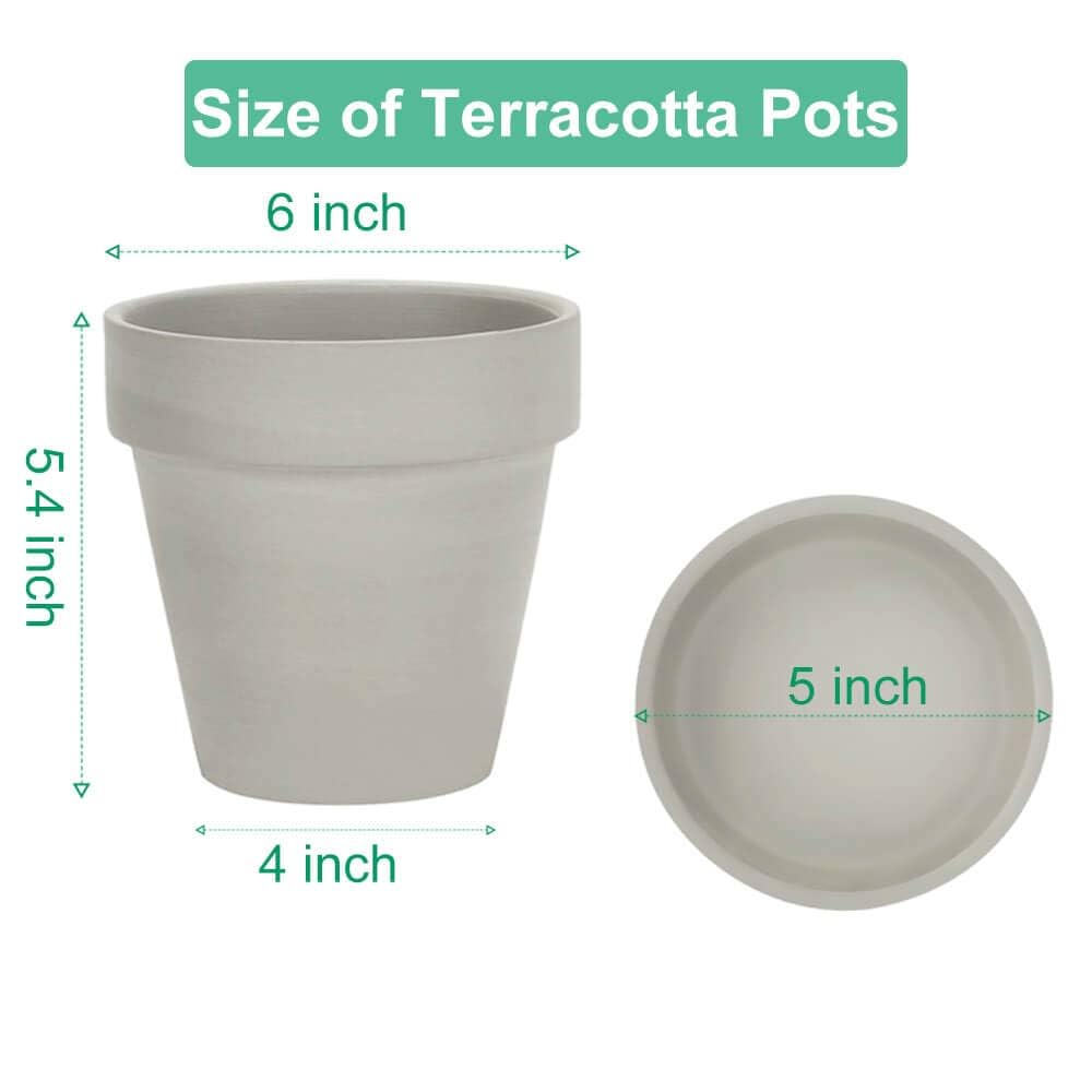 vensovo four-pack terracotta pot set suitable for balcony gardens and gift-ready decor
