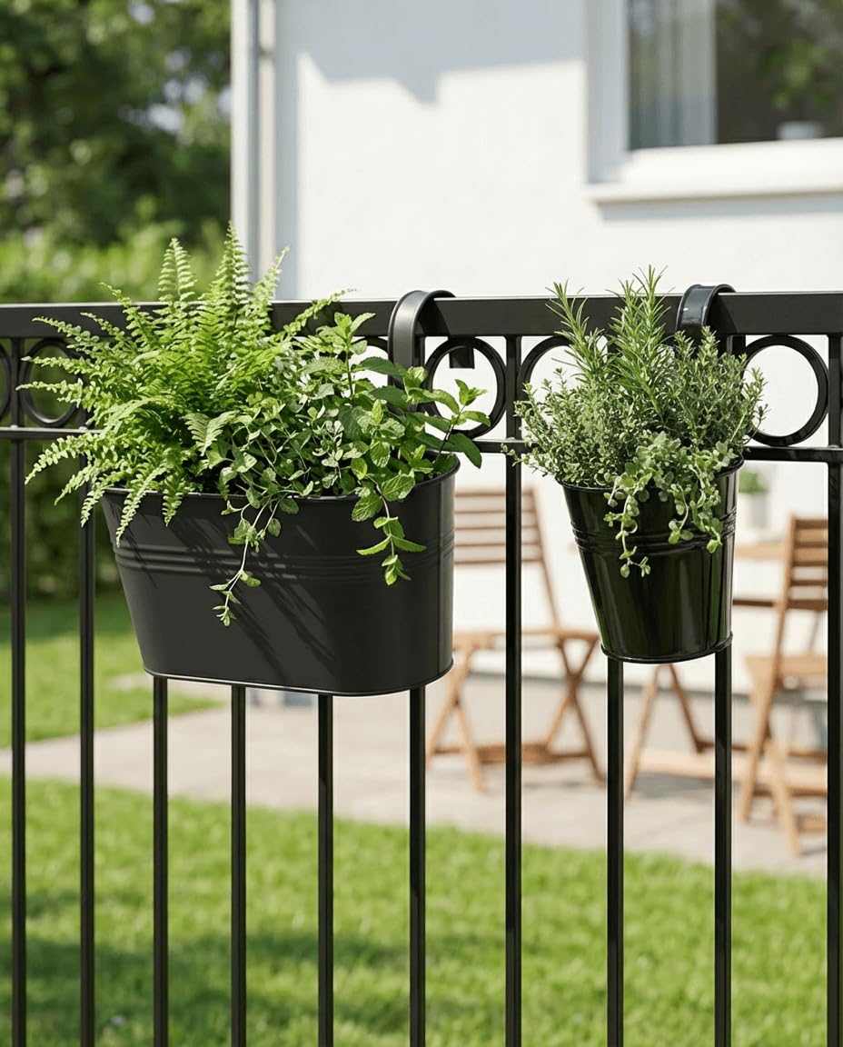 Vensovo garden decor idea supports vibrant arrangements on railings, walls, or dining spaces.