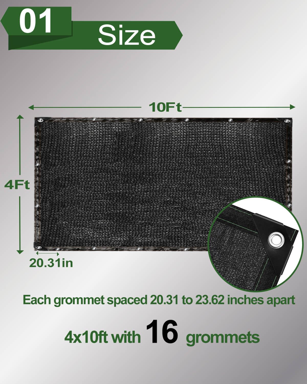 vensovo durable hdpe shade mesh provides long lasting sun protection.