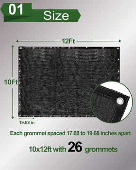 Vensovo heavy-duty shade mesh 10x12ft keeps spaces cooler and protected.
