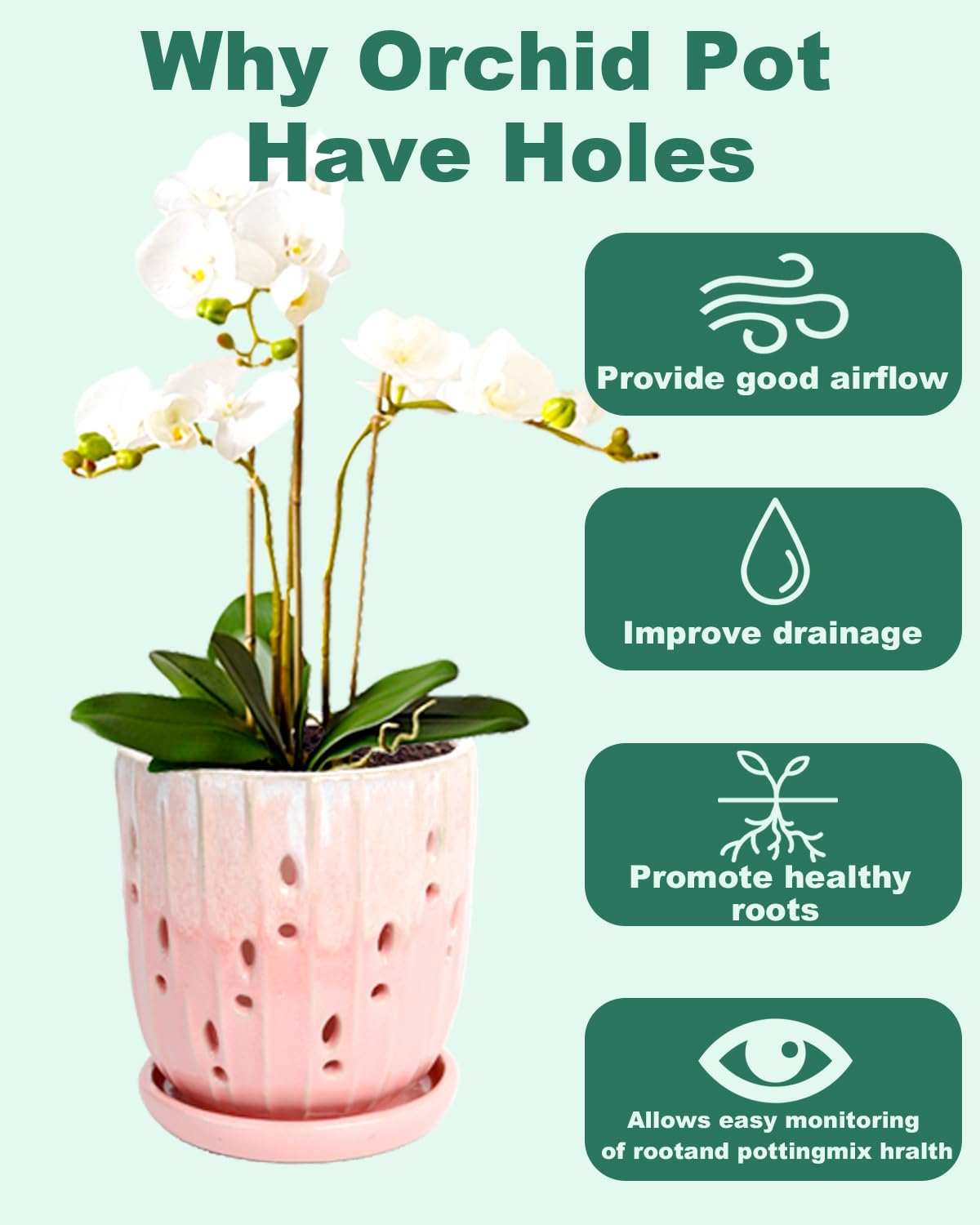 vensovo high-fired ceramic planter offers long-lasting durability