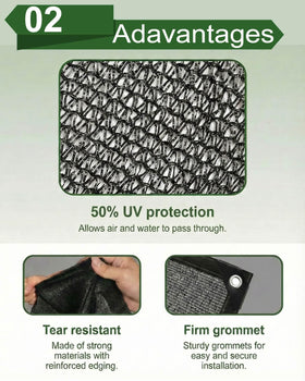 vensovo patio shade cloth provides cooling shade for outdoor seating areas.