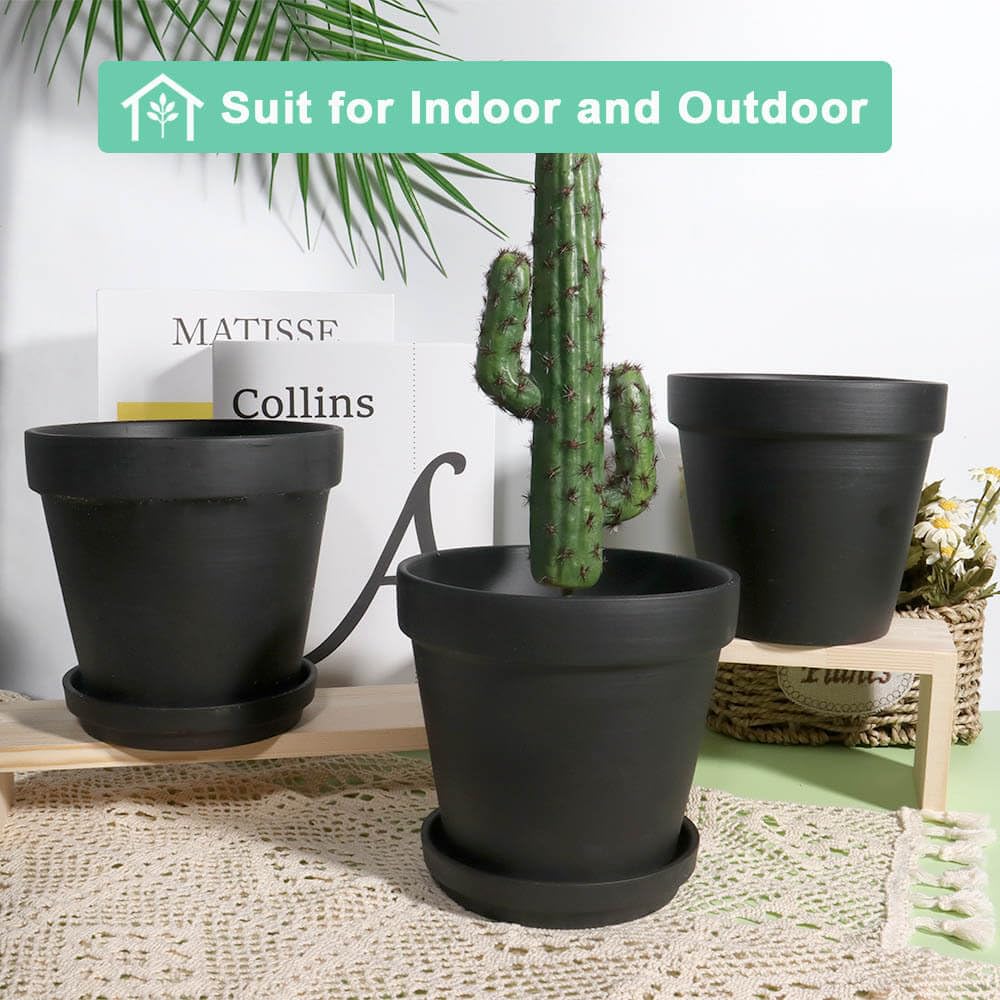 vensovo pink-painted terracotta pot adds a subtle indoor accent