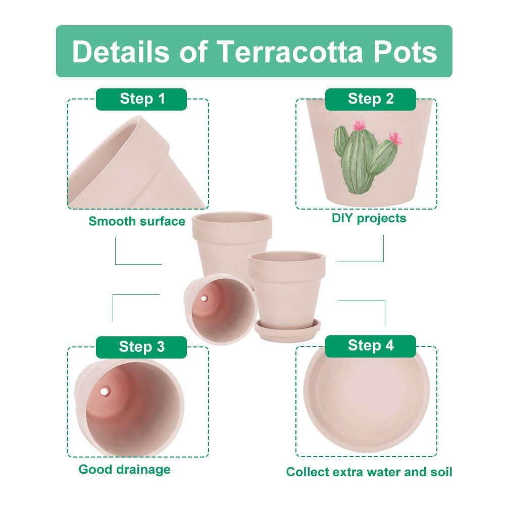 vensovo pink terracotta pot suitable for indoor or outdoor use.