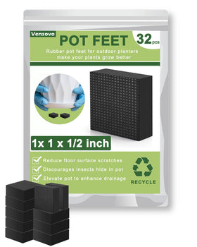 Vensovo Planter 1-inch rubber feet close-up showing durable non-slip grip