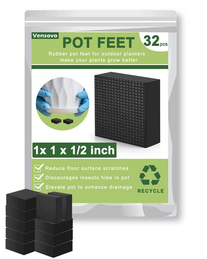 Vensovo Planter 1-inch rubber feet close-up showing durable non-slip grip