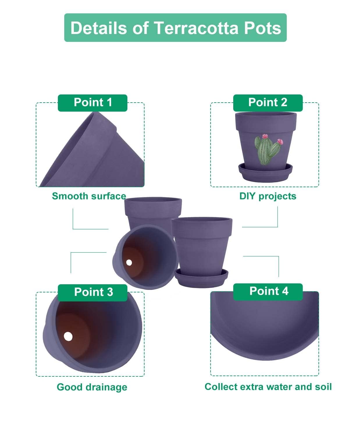 Vensovo pot with drainage hole to support healthy watering.