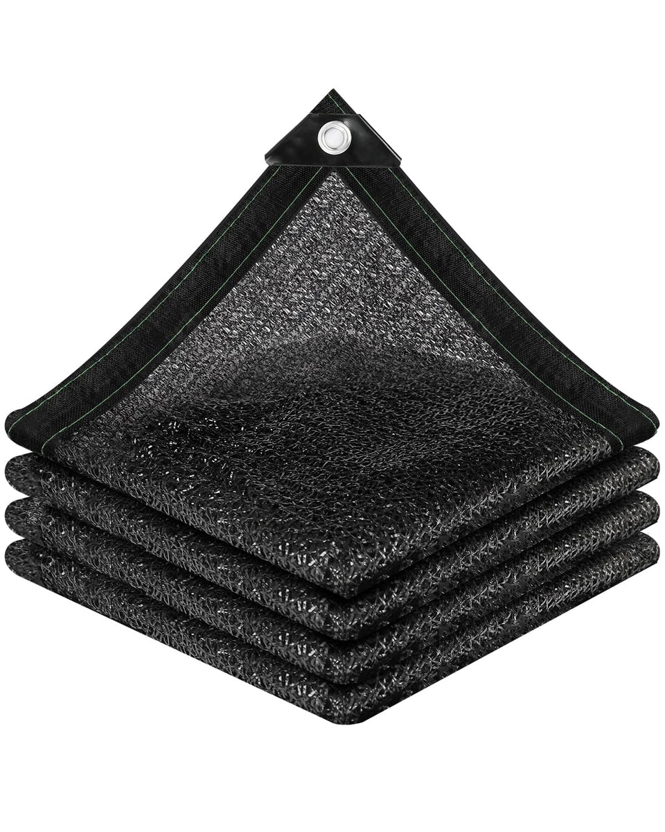 Vensovo shade net with 50% black coverage over garden beds for sun protection