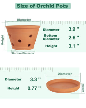 vensovo terracotta orchid pot side holes promote air flow