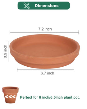 Vensovo saucer features a smooth edge that catches overflow and soil spills.