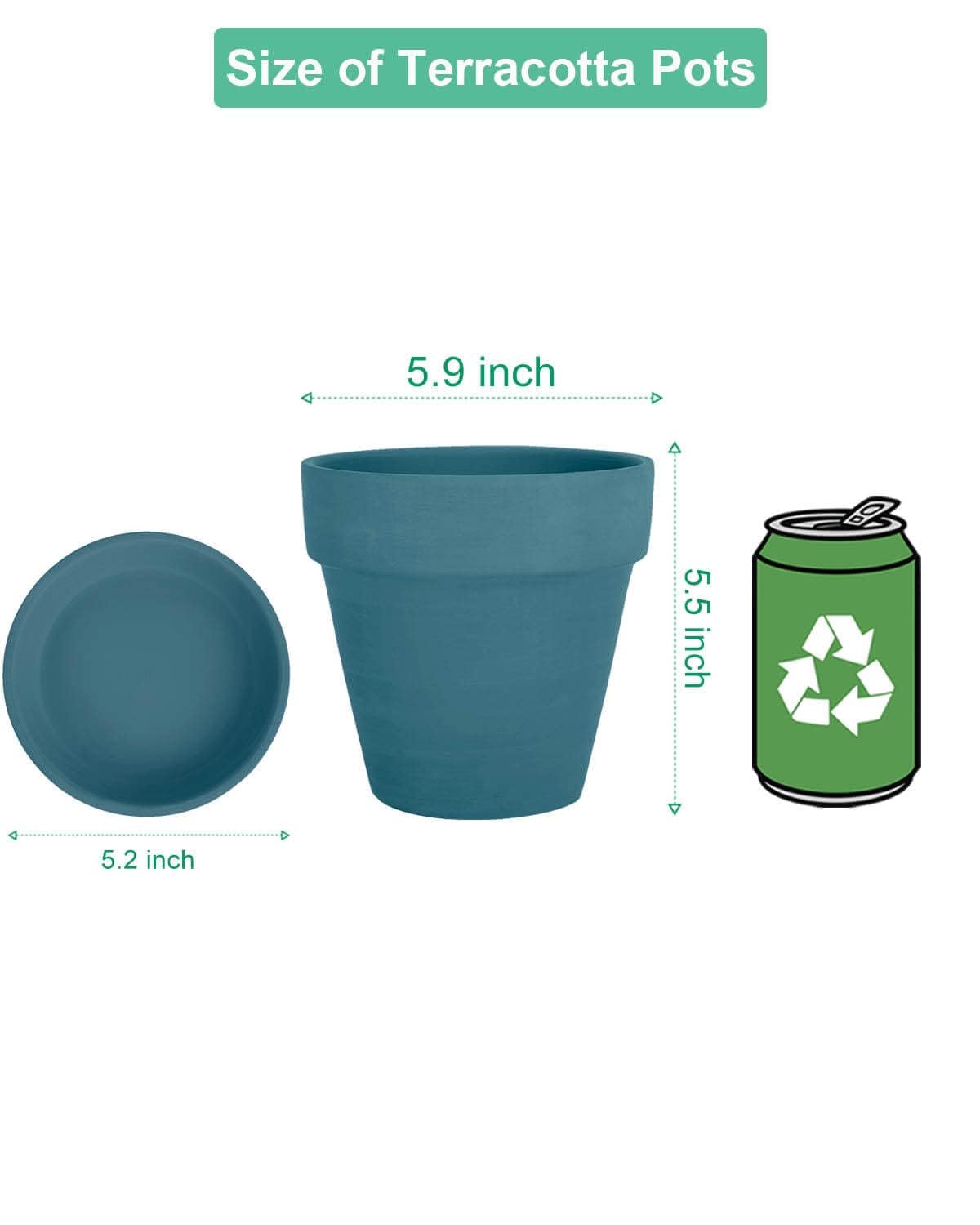 vensovo clay pot with drainage hole for healthy watering and airflow