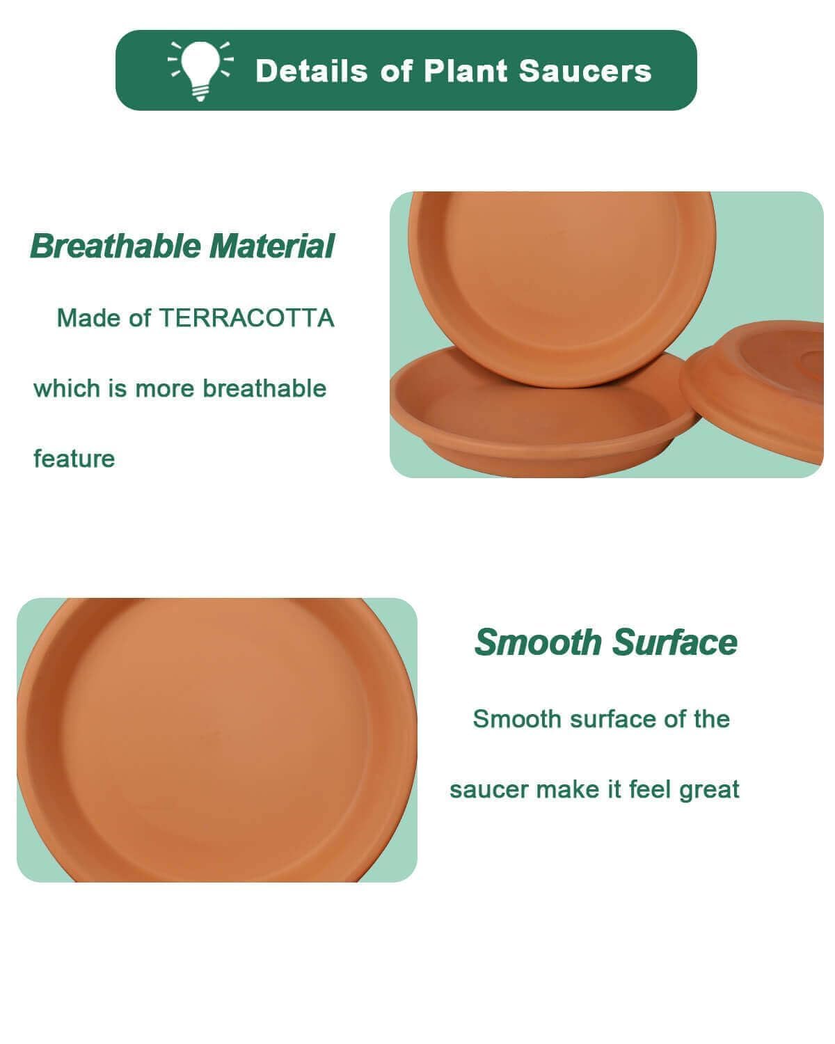 vensovo terracotta saucer packaging with foam protection for transit.