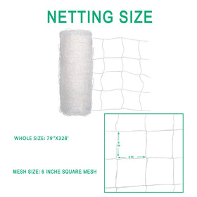 Vensovo trellis netting with 6x6 inch square mesh for easy pruning access.