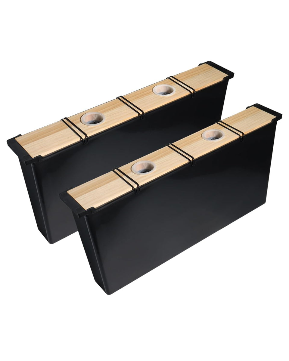 Vensovo two-pack 6L bee feeder front view, high-capacity water supply for beehives.