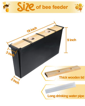 Vensovo two-pack 6L bee feeder side view, fits deep-frame hives.