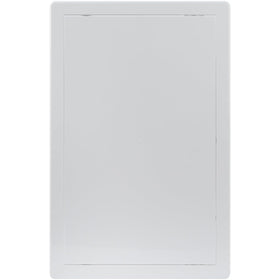 Vent Systems white ABS access panel front view for drywall openings with clean integration