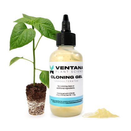 Ventana Plant Science cloning gel bottle ready for rooting cuttings.