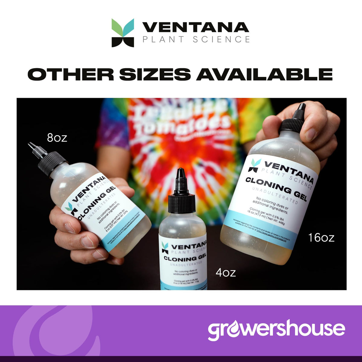 Ventana cloning gel packaging shows storage guidance for under 75°F.