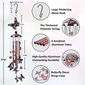 Ventyxa wind chimes packaging with sympathy card ready for gifting