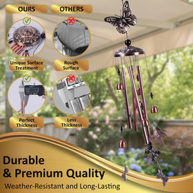 Ventyxa wind chimes durable weather-resistant build for outdoor use