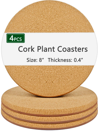 Venyat 8-inch cork plant coaster protecting tabletops and surfaces