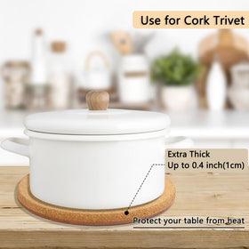 Venyat circular cork pad for plants keeps surfaces clean