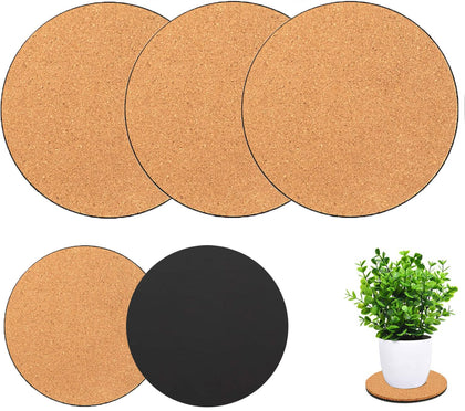Venyat cork plant coaster nude front view protects surfaces