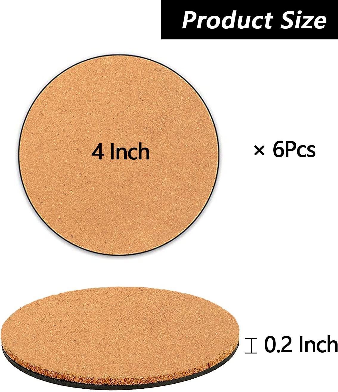 Venyat cork plant coaster close-up bottom plastic provides waterproof protection