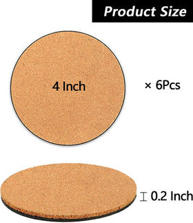 Venyat cork plant coaster close-up bottom plastic provides waterproof protection