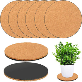 Venyat cork plant pad 6in set top view showing full group for surface protection