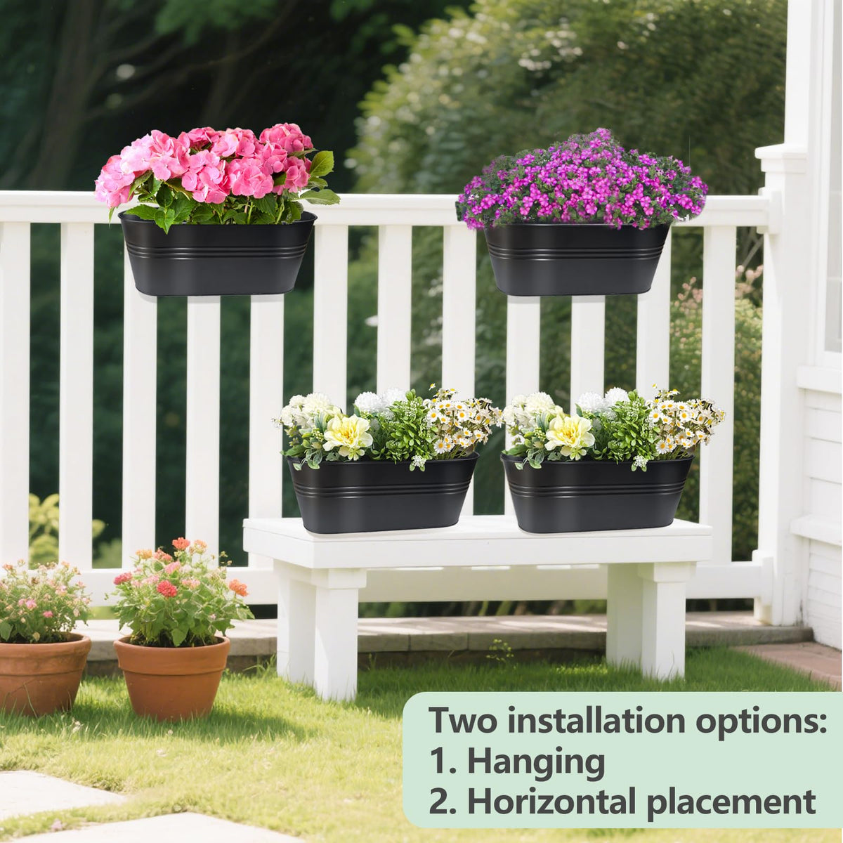 Venyat detachable hooks enable safe, quick installation on rails.
