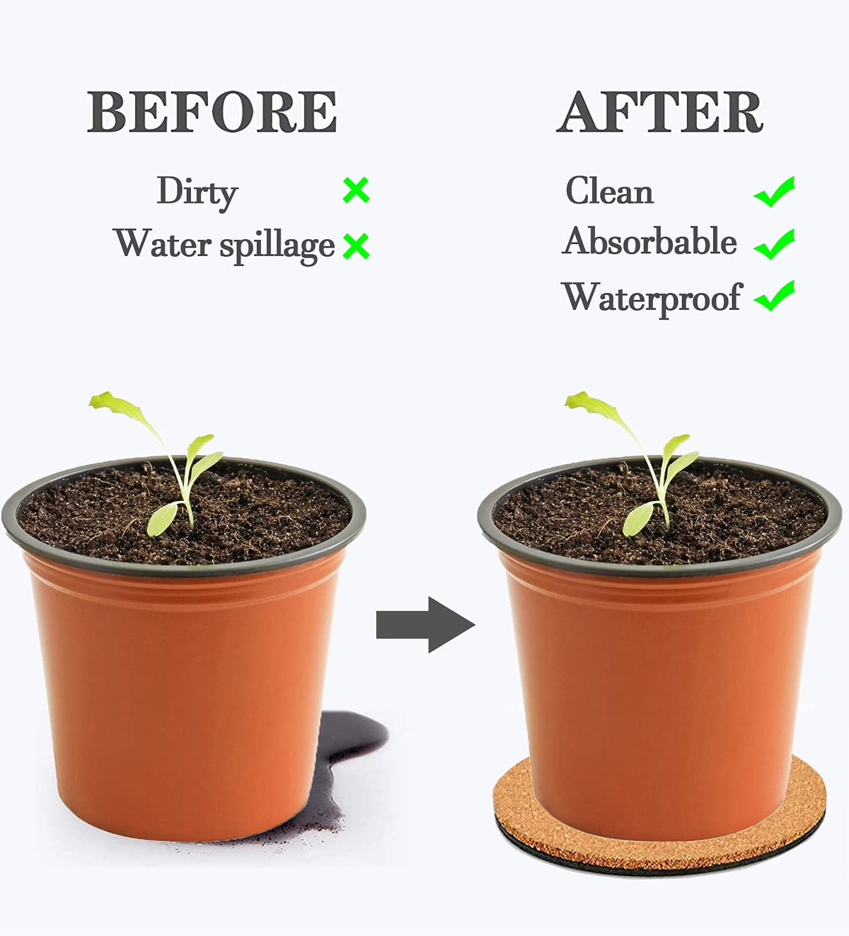 Venyat diy-paintable cork plant pad invites customization