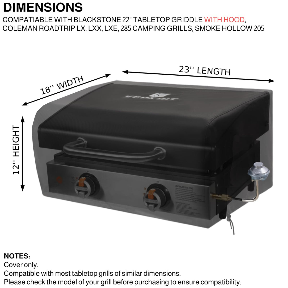 VEPKOIT griddle cover UV resistant design protecting color and longevity