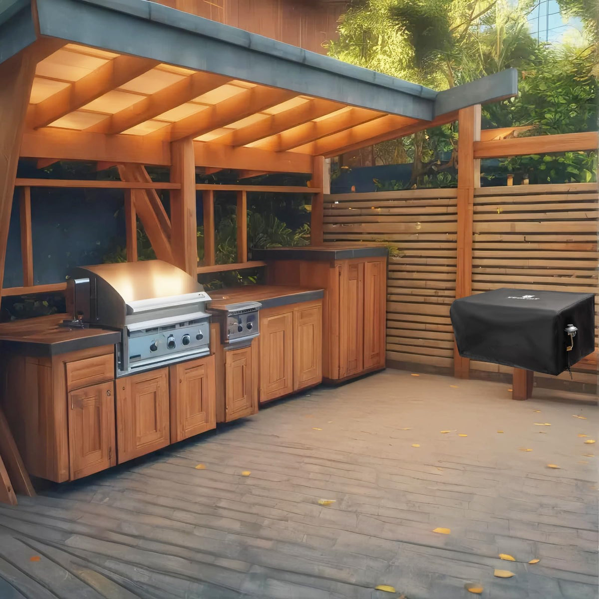VEPKOIT durable material protects outdoor griddle for BBQ use
