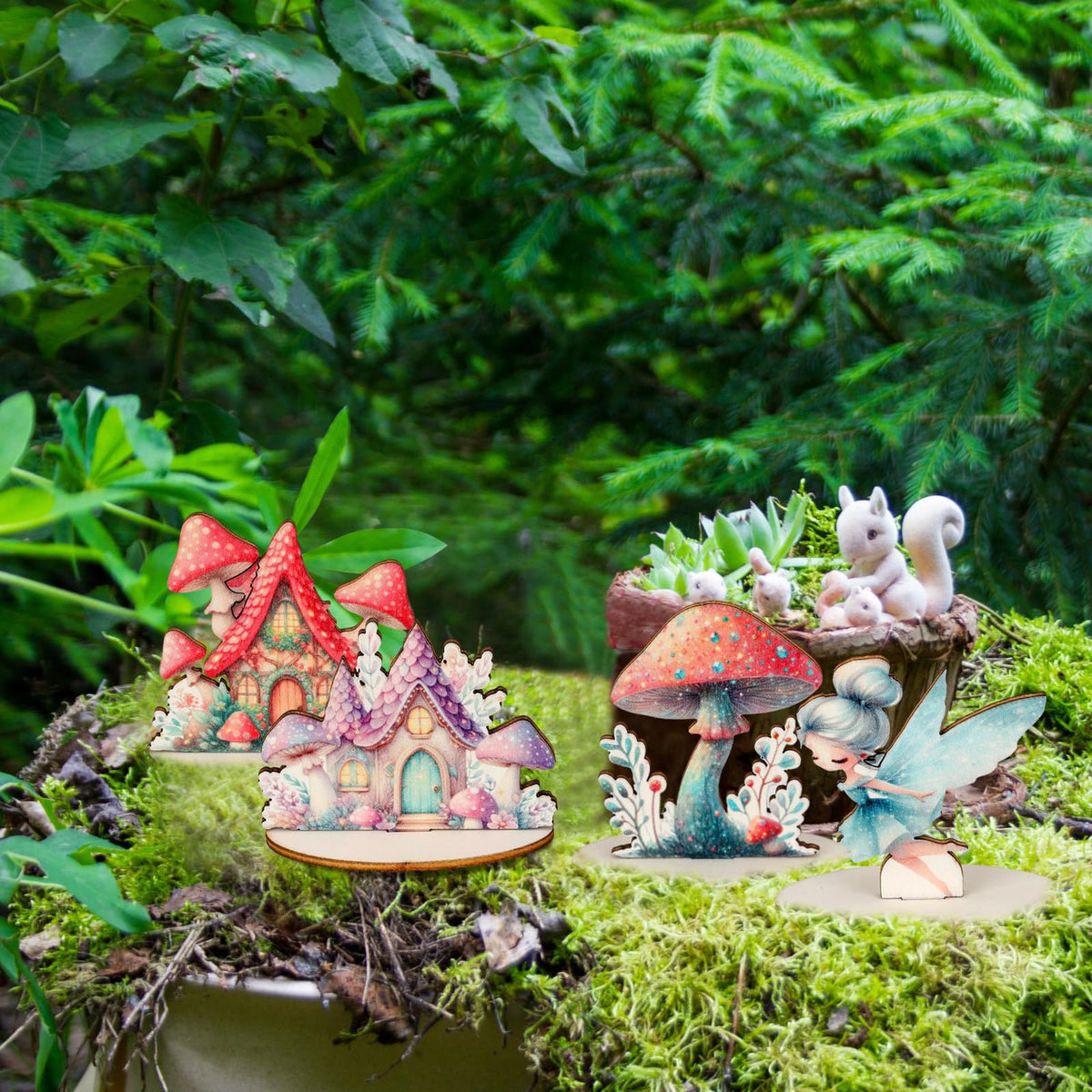 VercanMonth 16-piece fairy set for desks and table centerpieces