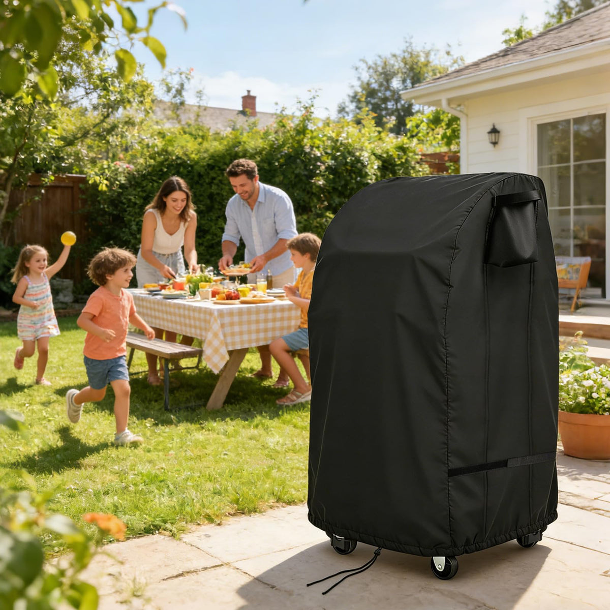 Vercome top handles provide easy installation and storage-ready use.