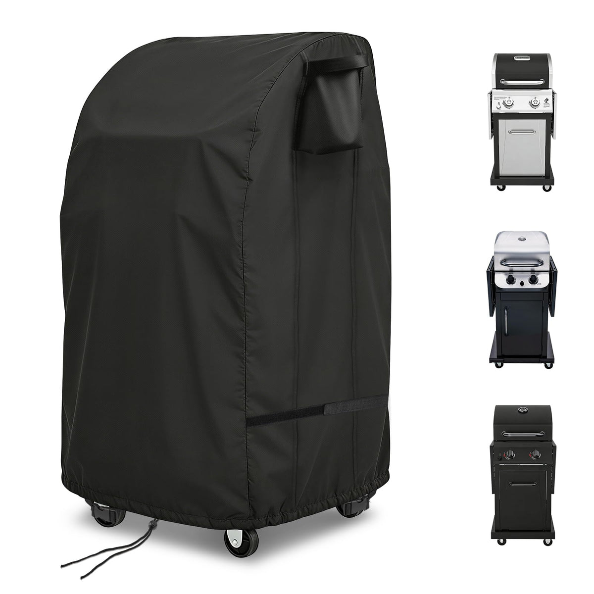 Vercome 24-inch grill cover shields Megamaster grill from rain and UV damage.