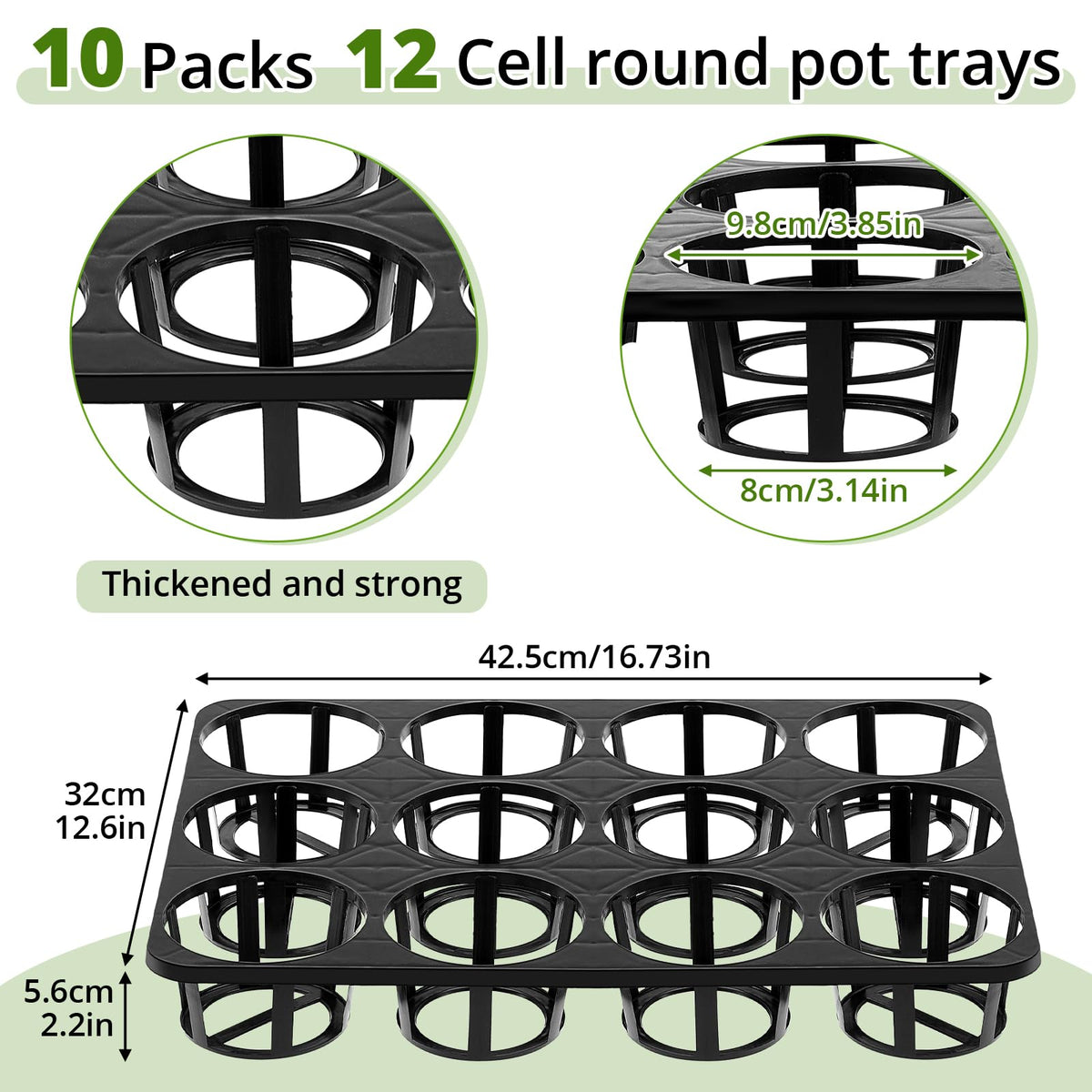 Vercraft round 4-inch pot tray supports easy transport