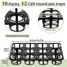 Vercraft round 4-inch pot tray supports easy transport