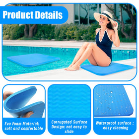 Verdanzia EVA foam pool seat blue designed for outdoor durability