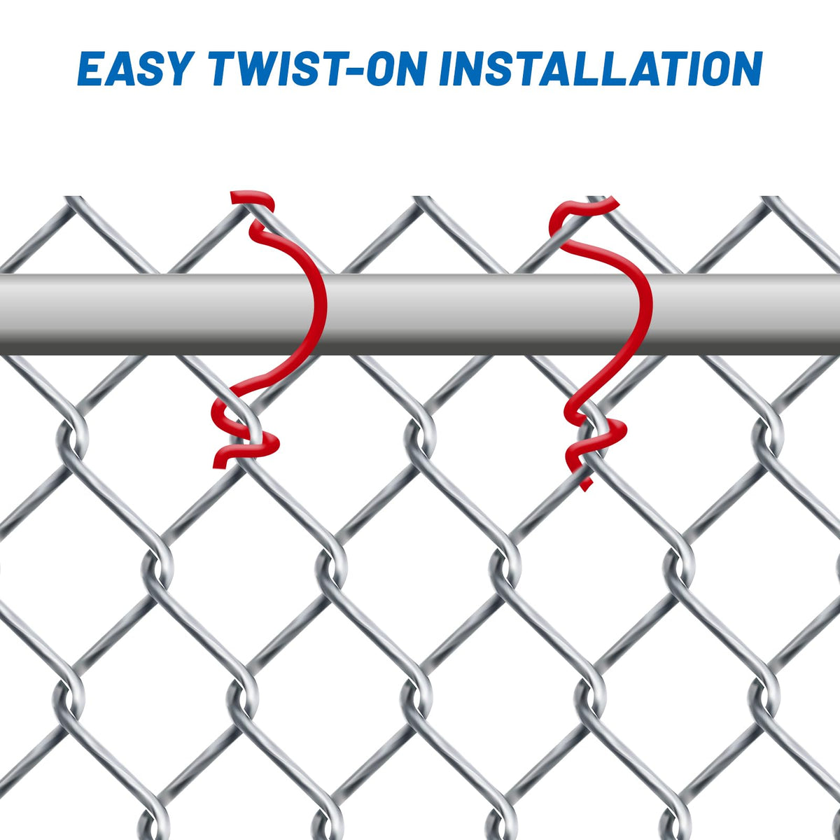 Verdanzia heavy-duty fence ties ideal for dog runs and high-traffic fencing.