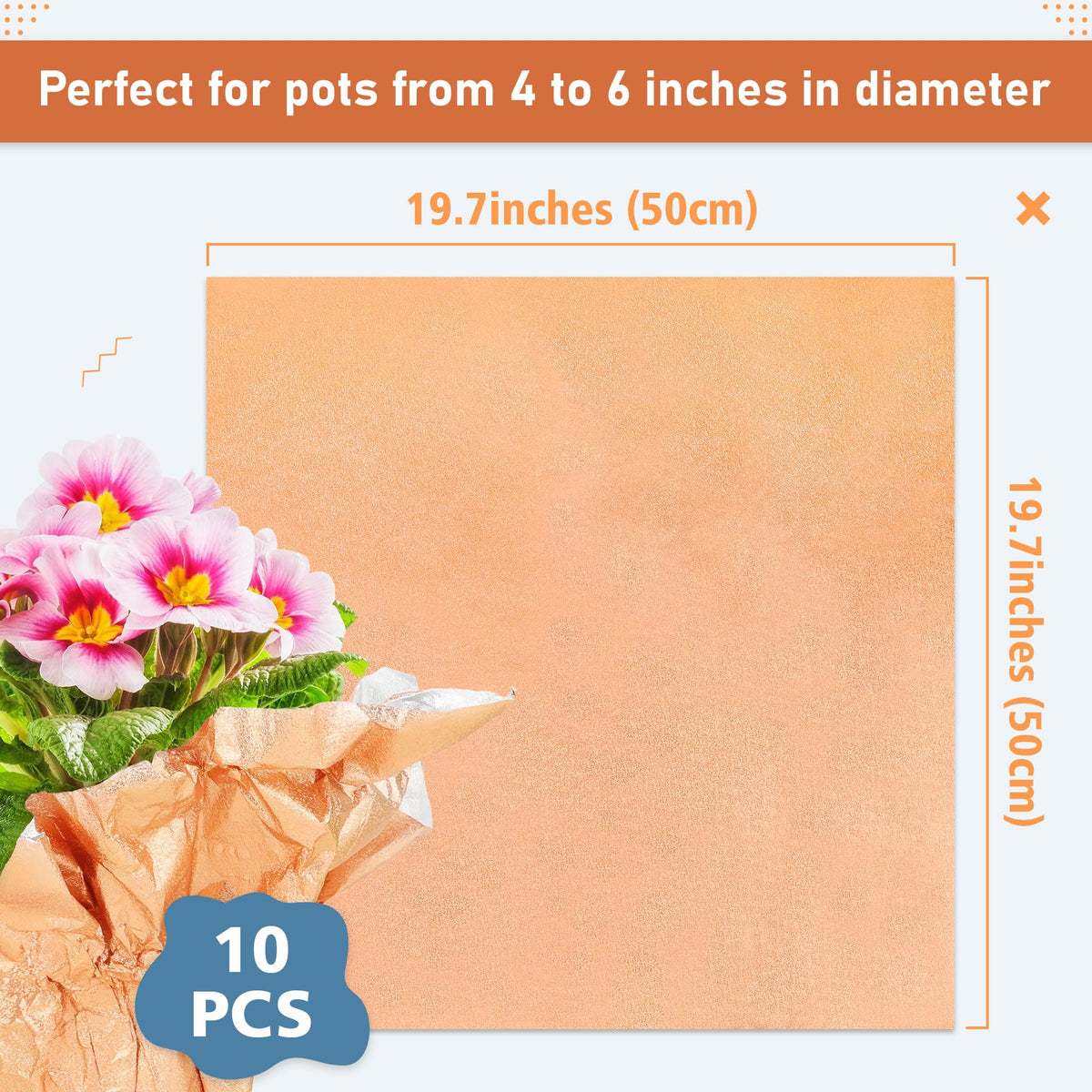 Verdanzia matte rose gold finish detail enhances plant display elegance