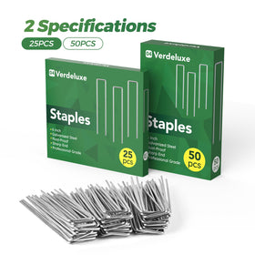 Verdeluxe weed barrier and fence fabric anchored firmly